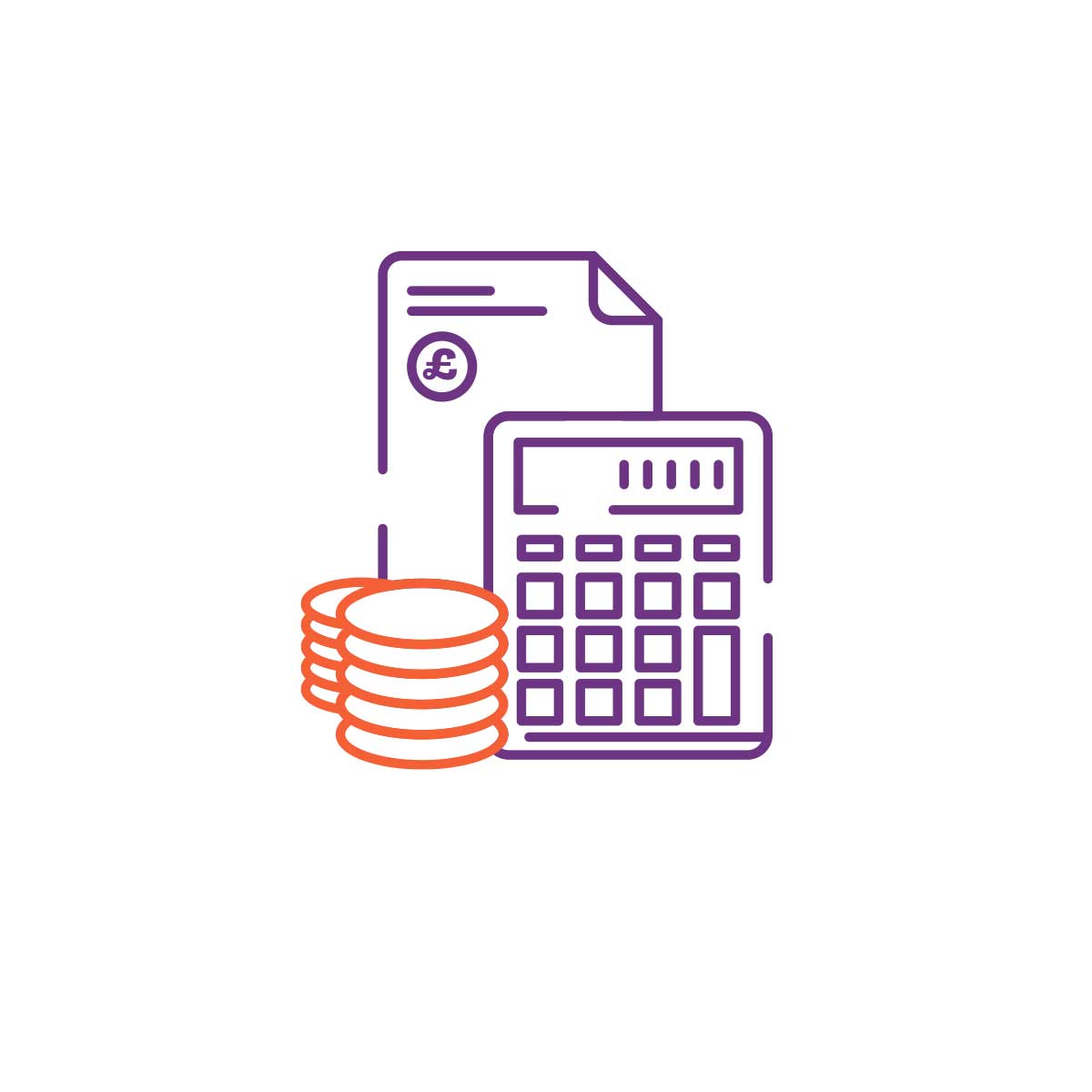 Calculator and coins