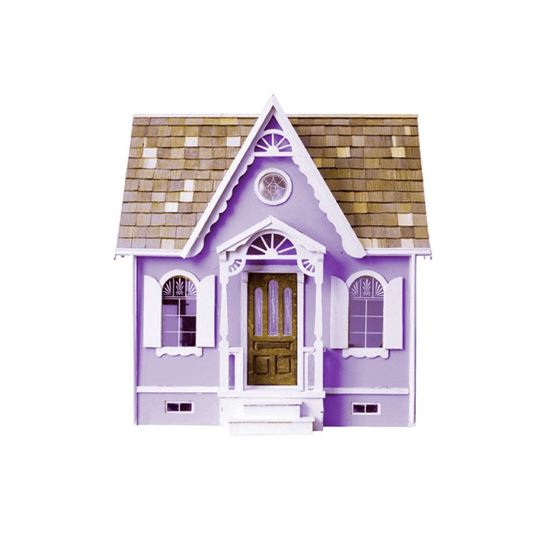 small purple dolls house