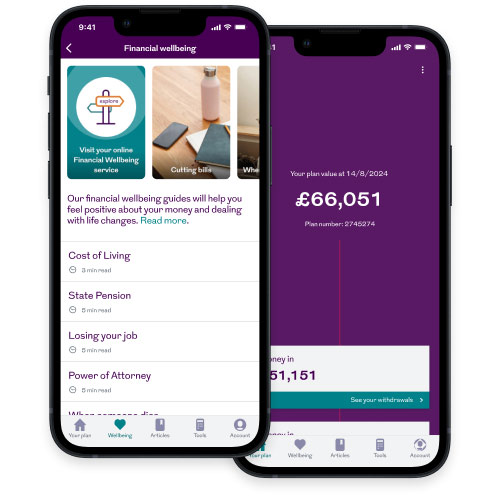 A mobile phone that shows the app