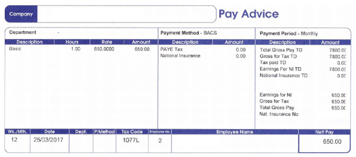 payslip part 1